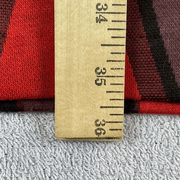 ECI New York Maxi Skirt Women’s Size Medium Red Black Knit Zig Zag Pattern - Picture 7 of 9